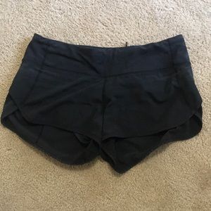 Lululemon Speed Shorts, black, size 6